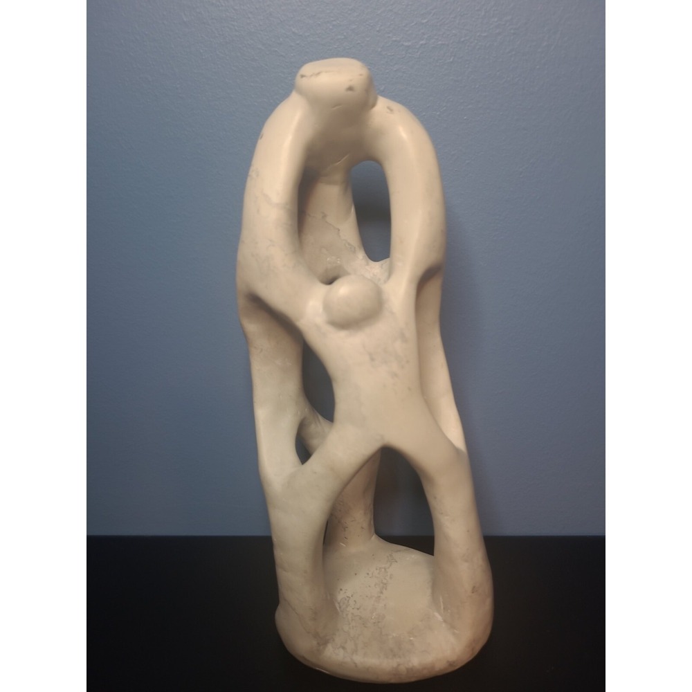 Family Tree African Hand Carved Soapstone Sculpture 9"‎ Vintage